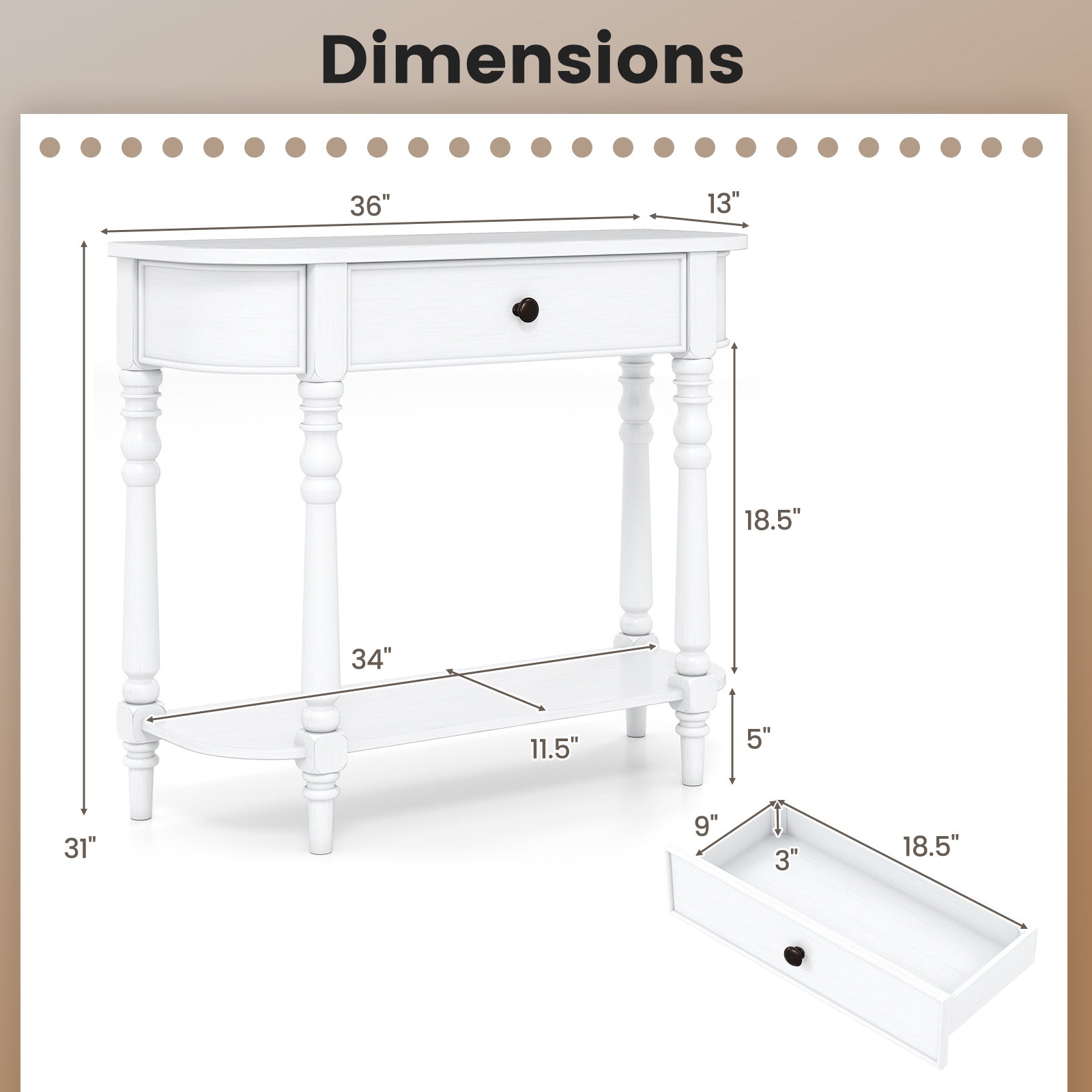 Retro Console Table, 36