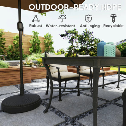 Round Plastic Patio Umbrella Base, 62lbs Sand or 51lbs Water, Black Umbrella Bases at Gallery Canada