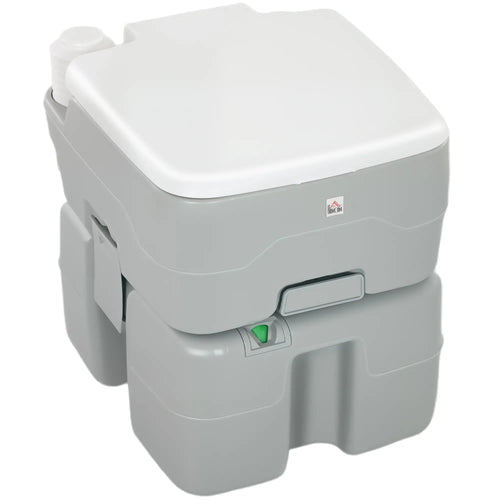 Portable Travel Toilet, Flushable Tank, Level Indicator, 5.3 Gallon (20L)