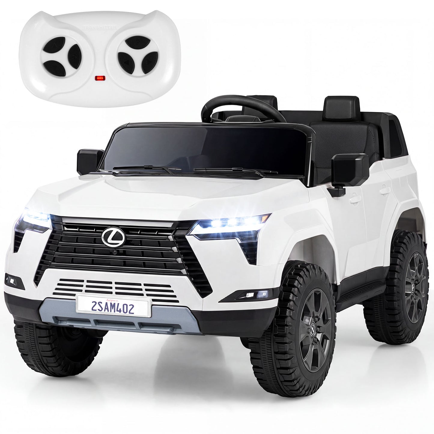 24V 4WD Ride On Car, Licensed Lexus GX550 Electric Vehicle, White Powered Ride On Toys at Gallery Canada