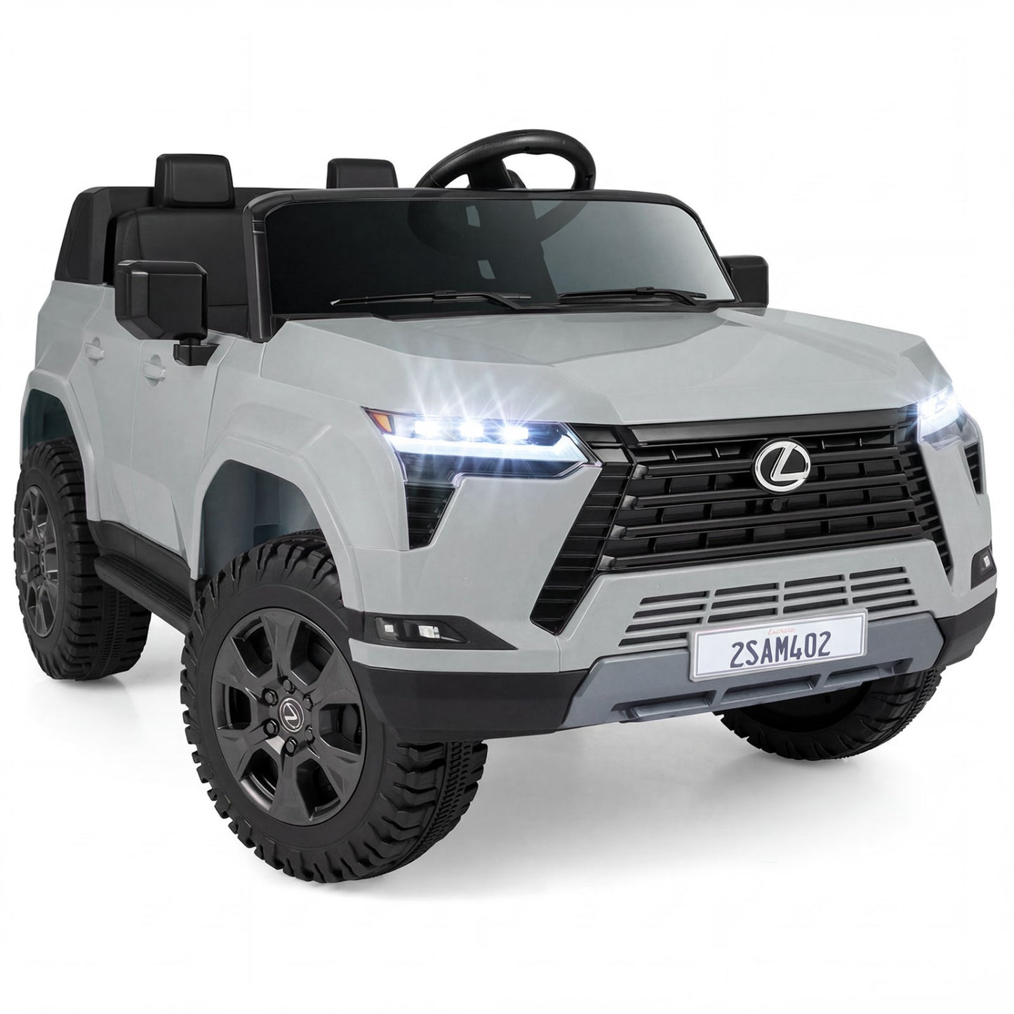 24V 4WD Ride On Car, Remote Control, Ages 3+, Gray Powered Ride On Toys Gray at Gallery Canada