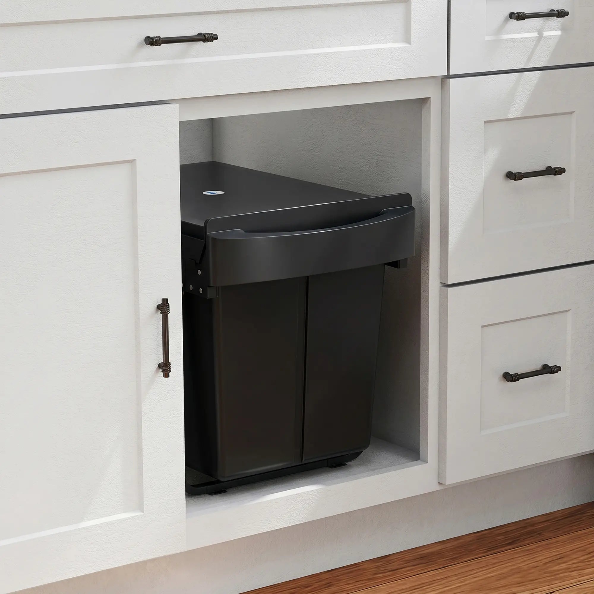 Under Cabinet Pull Out Trash Can, 10.6 Gallon (40L), Black Kitchen Trash Cans at Gallery Canada
