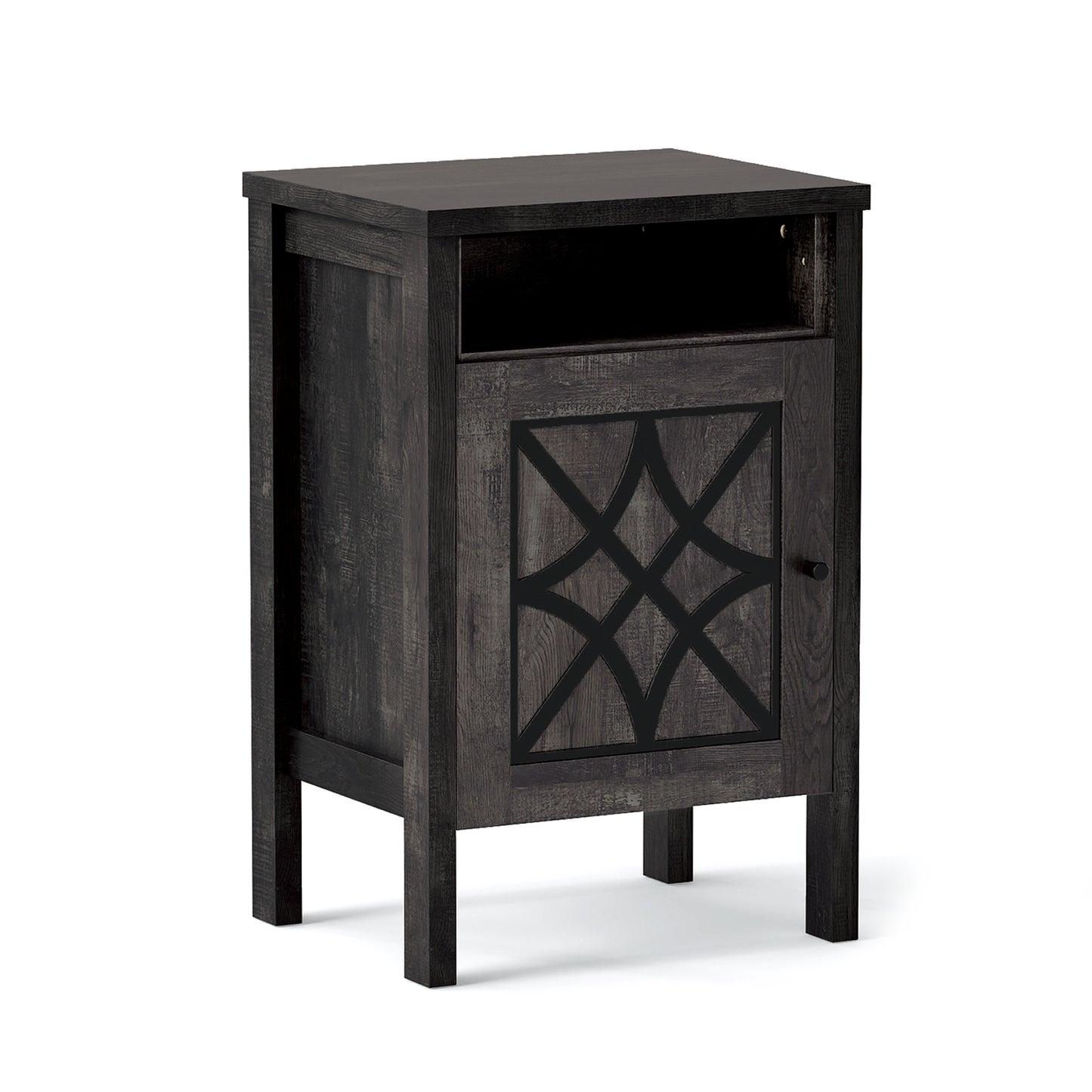 Robot Vacuum Storage Cabinet With Door, Open Shelf, Dark Gray Cabinets & Chests at Gallery Canada