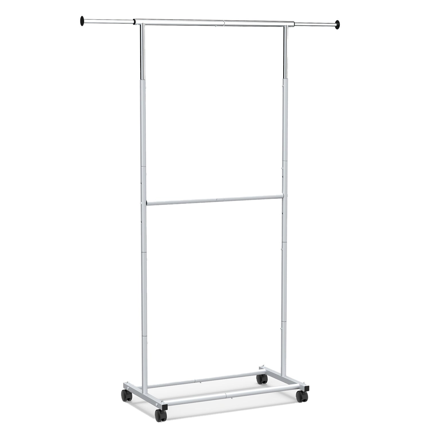 Double Rod Rolling Clothes Rack, Extendable Garment Stand Drying Racks Options at Gallery Canada