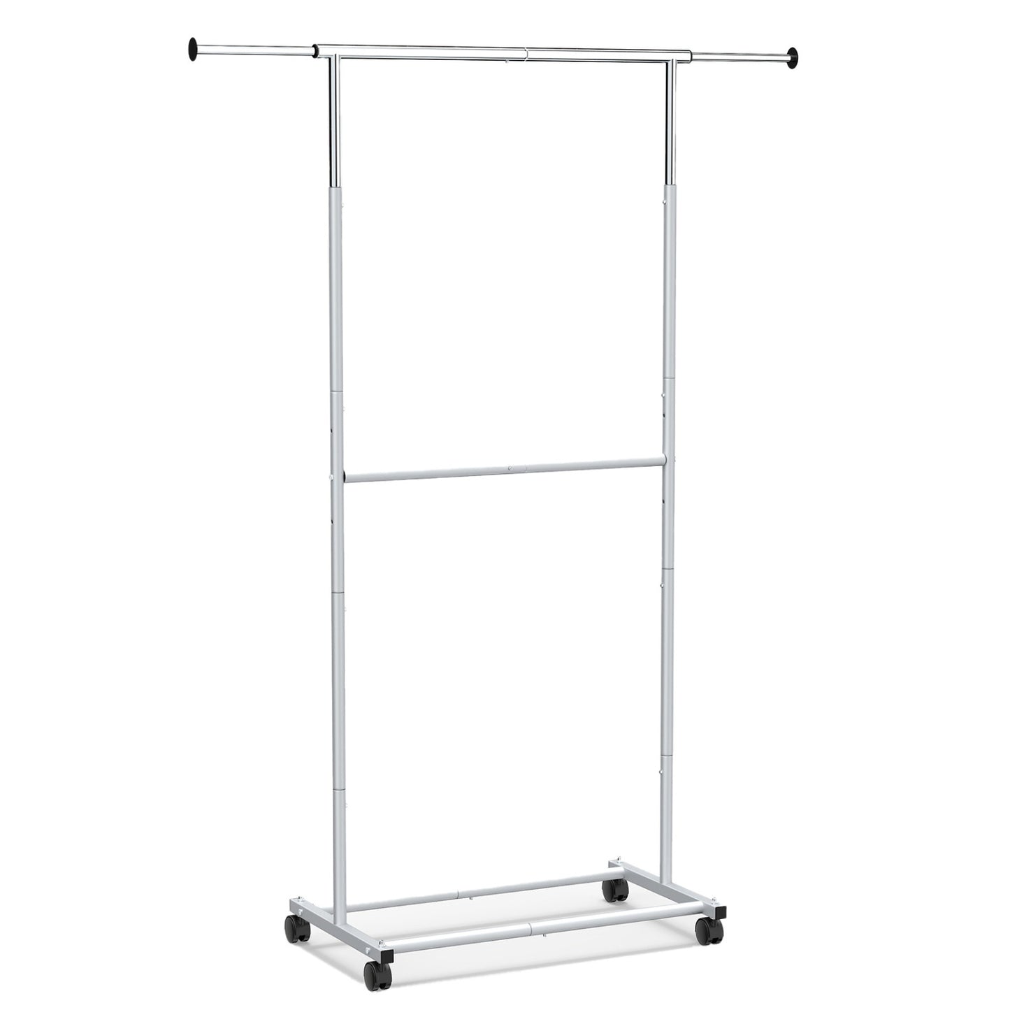 Double Rod Rolling Clothes Rack, Extendable Garment Stand Drying Racks Options at Gallery Canada