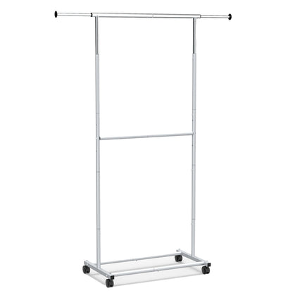 Double Rod Rolling Clothes Rack, Extendable Garment Stand Drying Racks Options at Gallery Canada