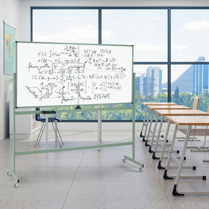 Rolling Double-Sided Magnetic Whiteboard on Wheels with Stand and Aluminum Alloy Frame, Green Home Office at Gallery Canada