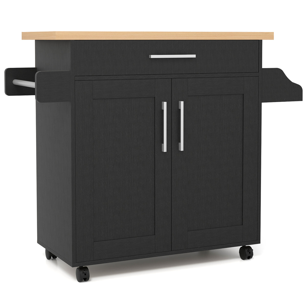 Rolling Kitchen Island Cart, Black Kitchen Islands & Carts Black at Gallery Canada