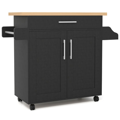 Rolling Kitchen Island Cart, Black Kitchen Islands & Carts Black at Gallery Canada