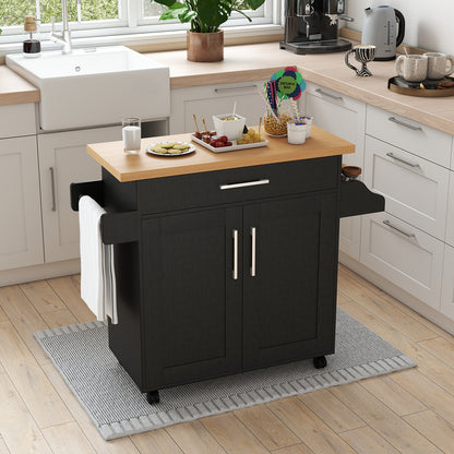 Rolling Kitchen Island Cart, Black Kitchen Islands & Carts at Gallery Canada