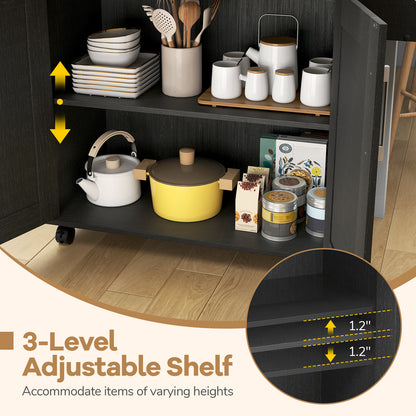 Rolling Kitchen Island Cart, Black Kitchen Islands & Carts at Gallery Canada