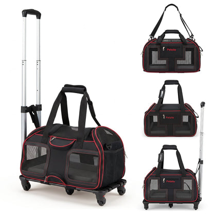Rolling Pet Carrier With Wheels, Red Pet Gate at Gallery Canada