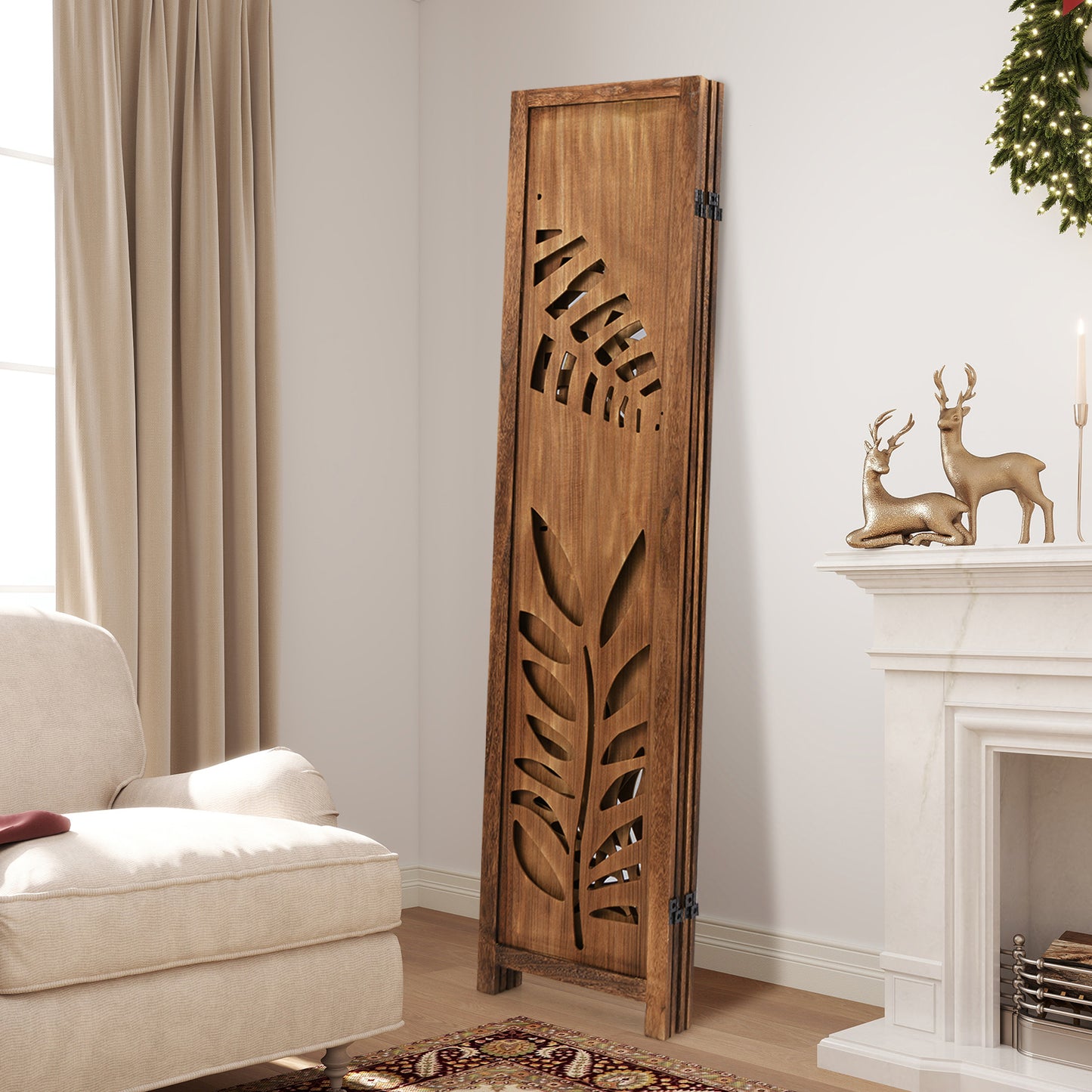5.6 FT Folding Partition Stand, 4 Panel Room Divider Room Dividers at Gallery Canada