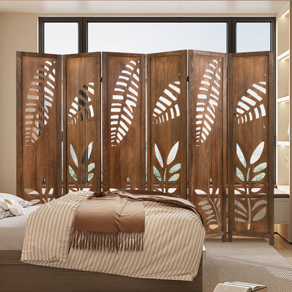 5.6 FT Folding Partition Room Divider, 6 Panel, Double Action Metal Hinges Room Dividers at Gallery Canada