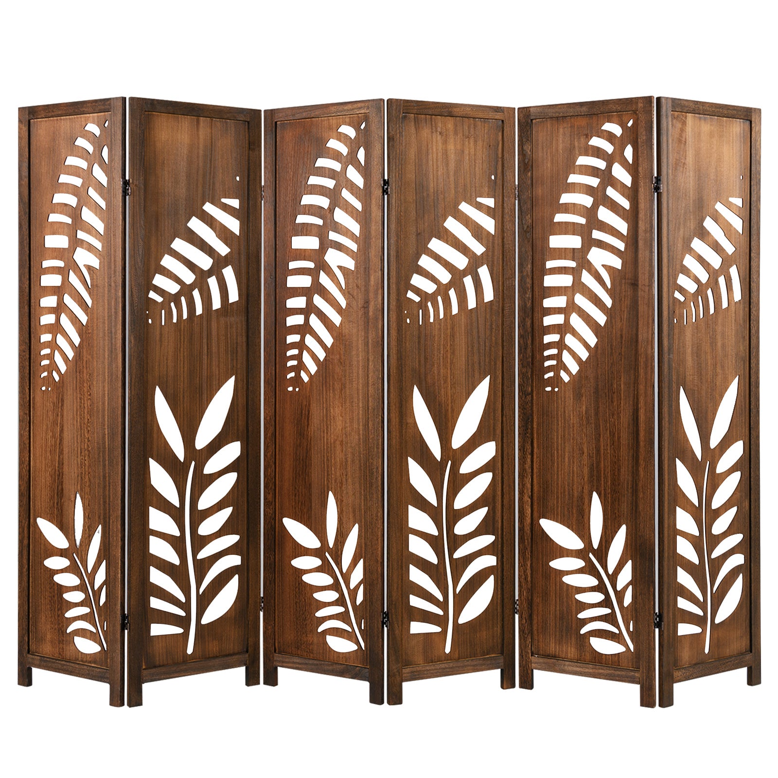 5.6 FT Folding Partition Room Divider, 6 Panel, Double Action Metal Hinges Room Dividers at Gallery Canada