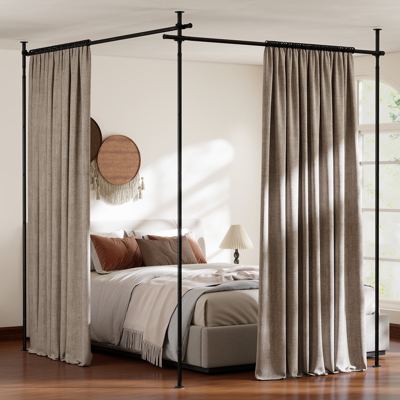 Adjustable Floor To Ceiling Tension Rod, Black Room Dividers at Gallery Canada