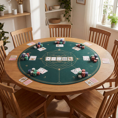 40 Inch Round Poker Mat, Portable Foldable Anti-Slip, Green Game Room at Gallery Canada