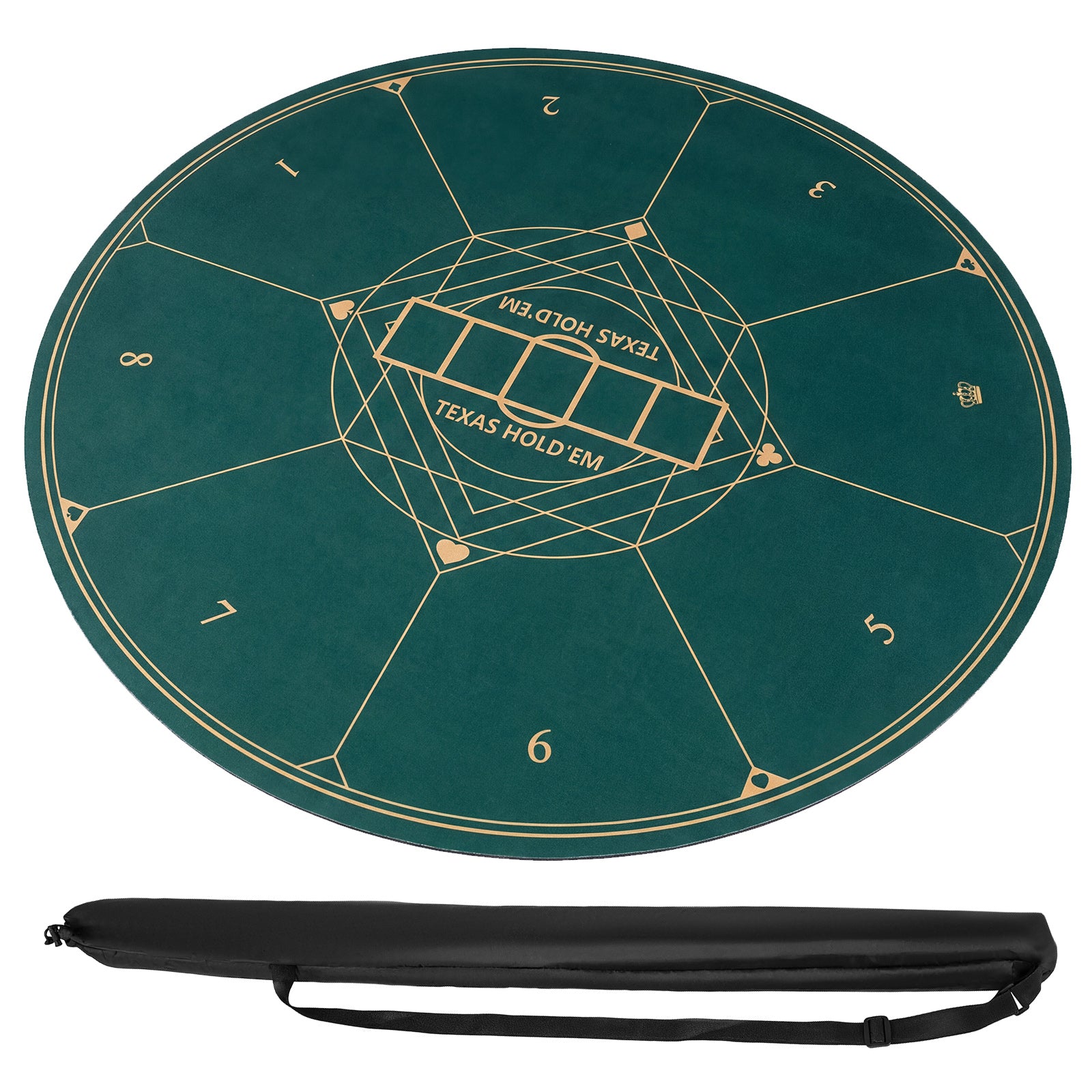 40 Inch Round Poker Mat, Portable Foldable Anti-Slip, Green Game Room at Gallery Canada