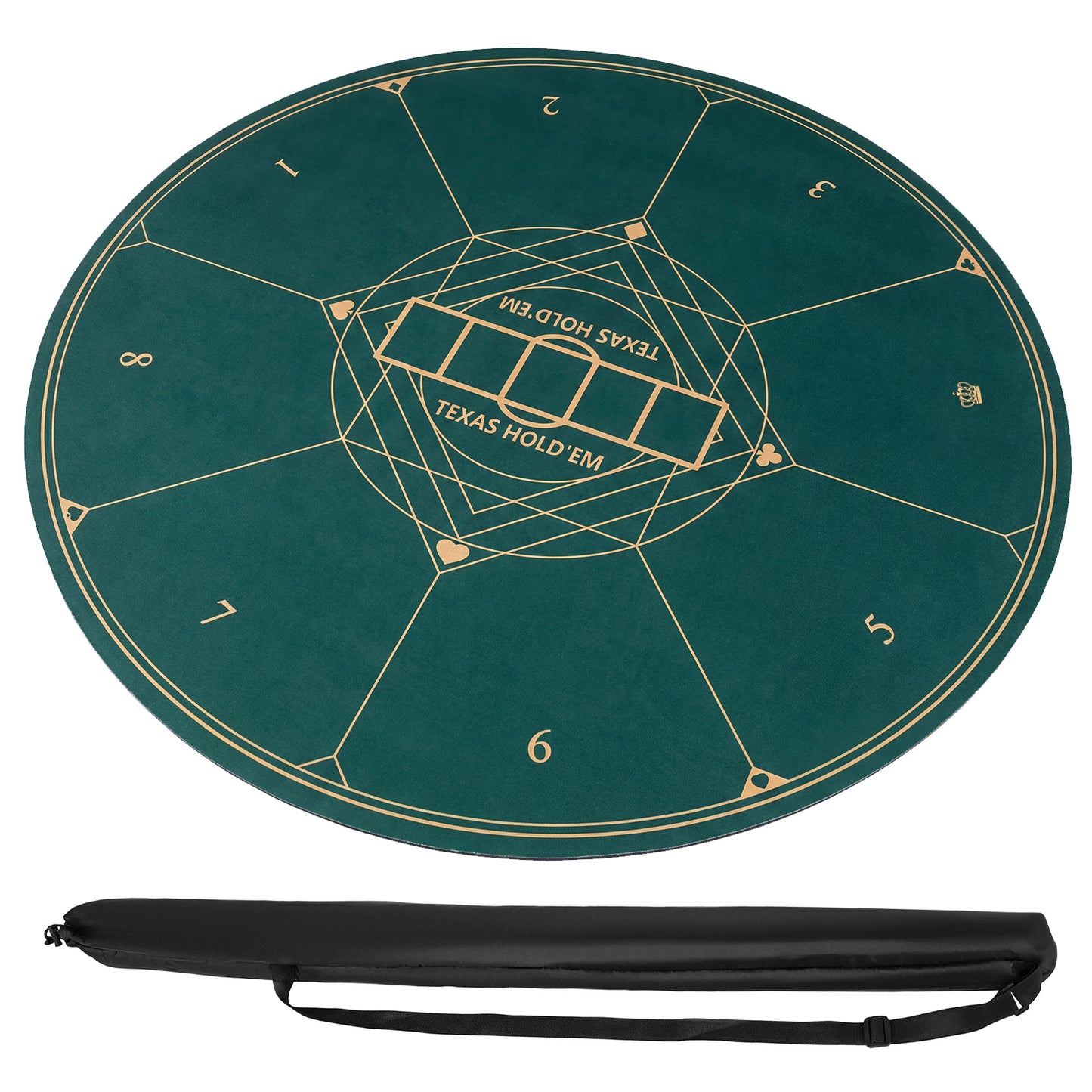40 Inch Round Poker Mat, Portable Foldable Anti-Slip, Green Game Room at Gallery Canada