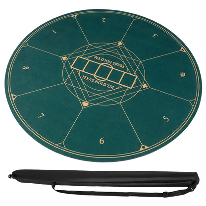 40 Inch Round Poker Mat, Portable Foldable Anti-Slip, Green Game Room at Gallery Canada