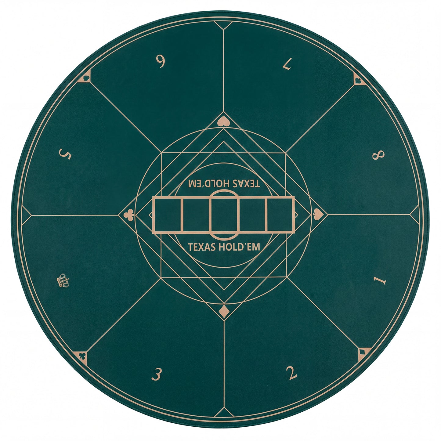 40 Inch Round Poker Mat, Portable Foldable Anti-Slip, Green Game Room at Gallery Canada