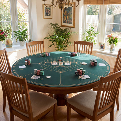 Round Poker Mat, 55 Inch, Portable Foldable Anti-Slip, Green Game Room at Gallery Canada