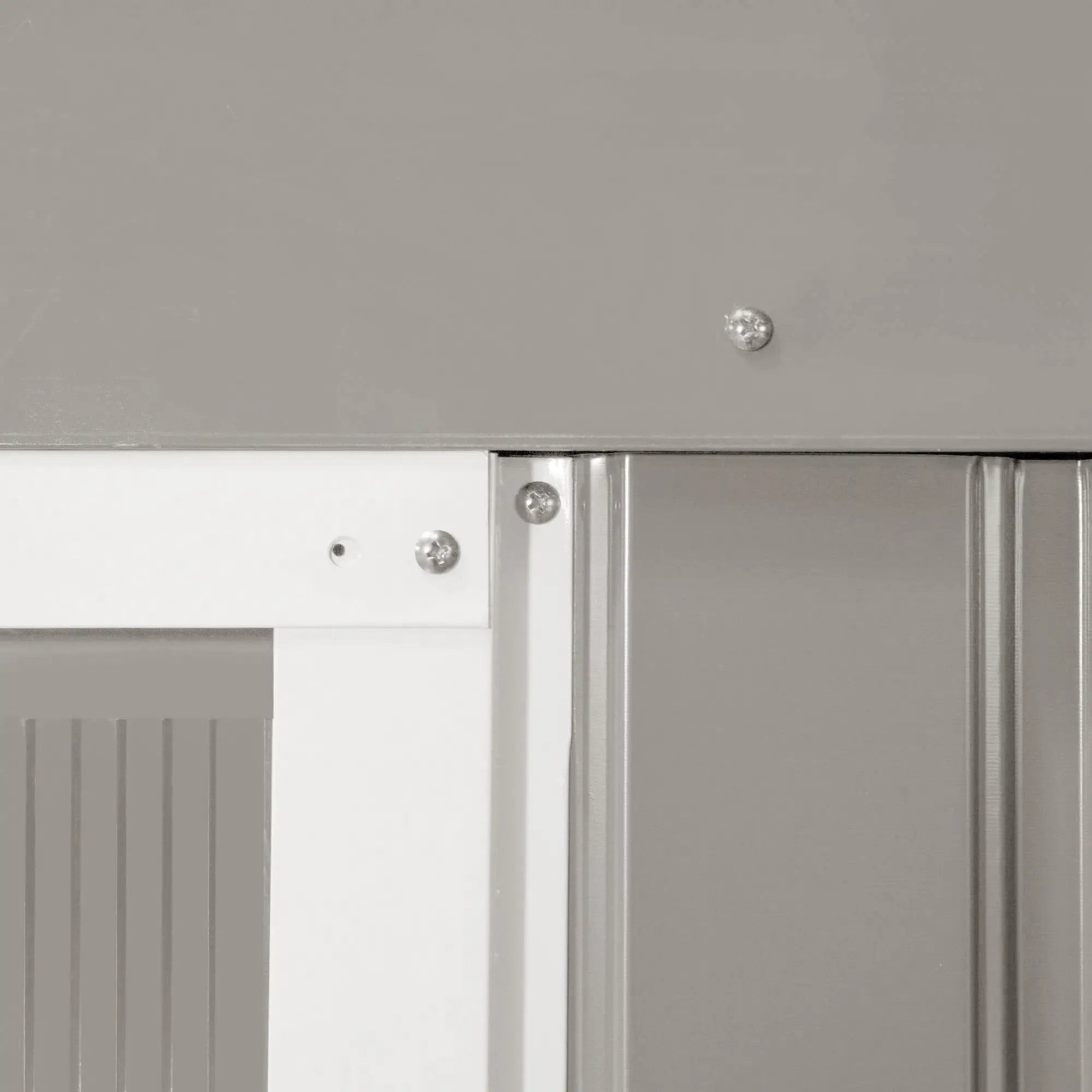 11' x 13' Garden Storage Shed, Double Sliding Door, 4 Vents, Light Grey Sheds at Gallery Canada