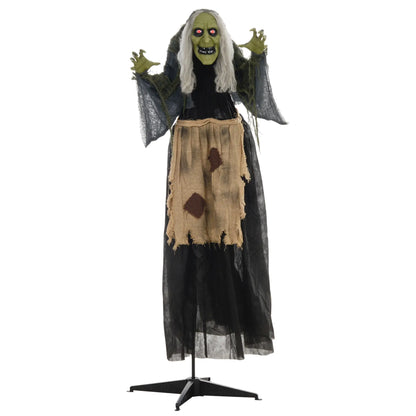 Animatronic de sorcière d'Halloween avec activation sonore