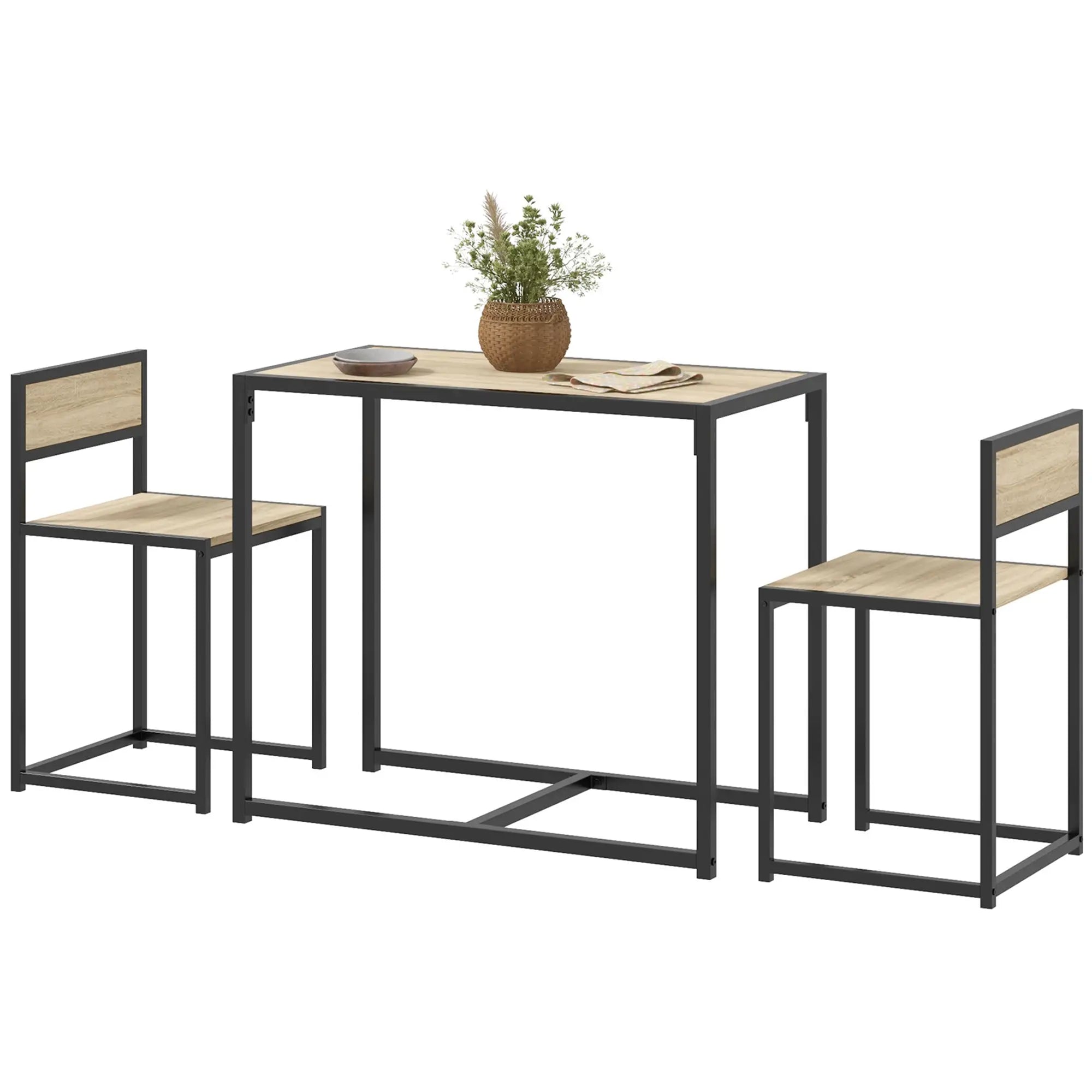 Industrial Dining Table Set for 2, Kitchen Table with Chairs Bar Sets at Gallery Canada