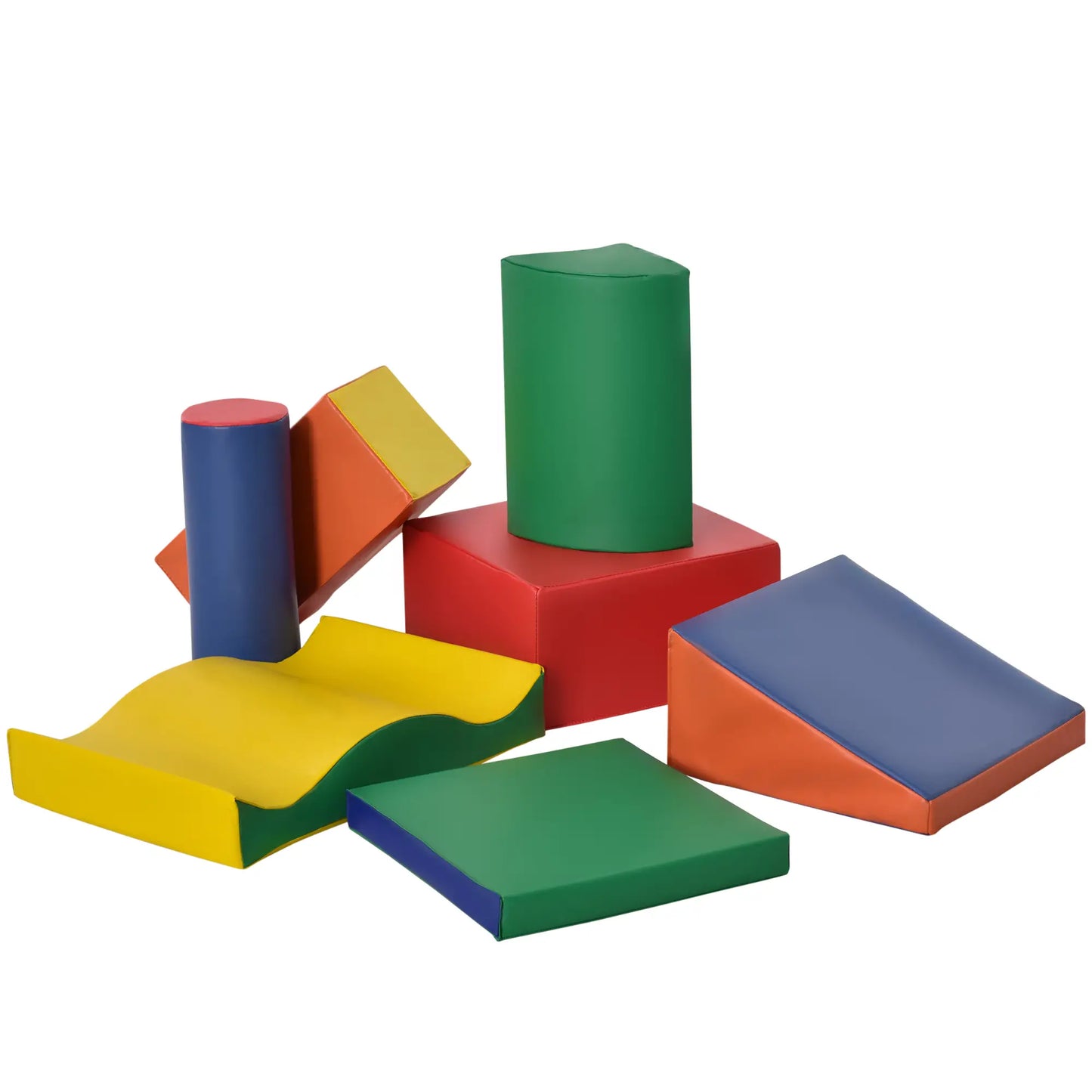 7 Pieces Soft Play Foam Climbing Blocks, Kids Indoor Play Toys, Multicolour Baby Gym & Playmats at Gallery Canada