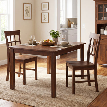 Rubber Wood Dining Chairs Set of 4, Dark Brown Dining Chairs at Gallery Canada