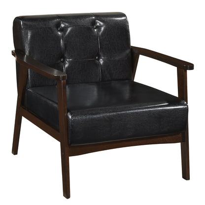 Rubber Wood Frame Accent Chair, With Armrest, Black Accent Chairs at Gallery Canada