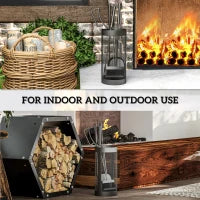 Fireplace Tool Set With Mesh Basket, 5 Piece Kit Fireplaces & Accessories at Gallery Canada