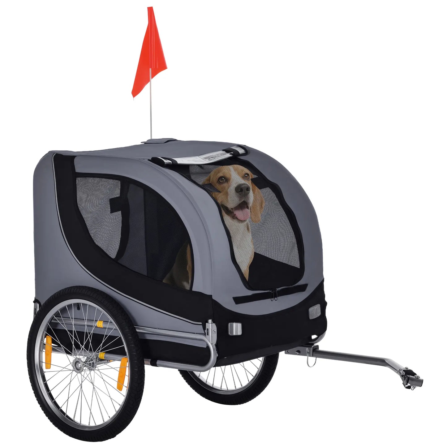Dog Bike Trailer, Foldable, For Small Medium Dogs, Grey Dog Bike Trailers & Strollers Black and Grey at Gallery Canada