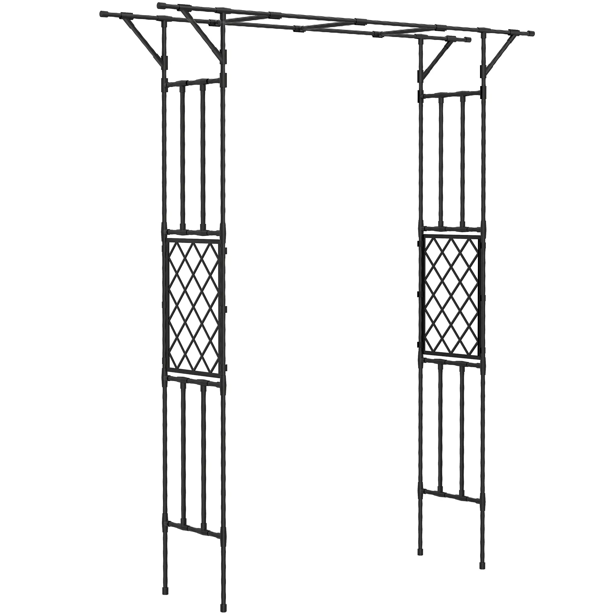 PE-Coated Steel Garden Arch Trellis, 70.9