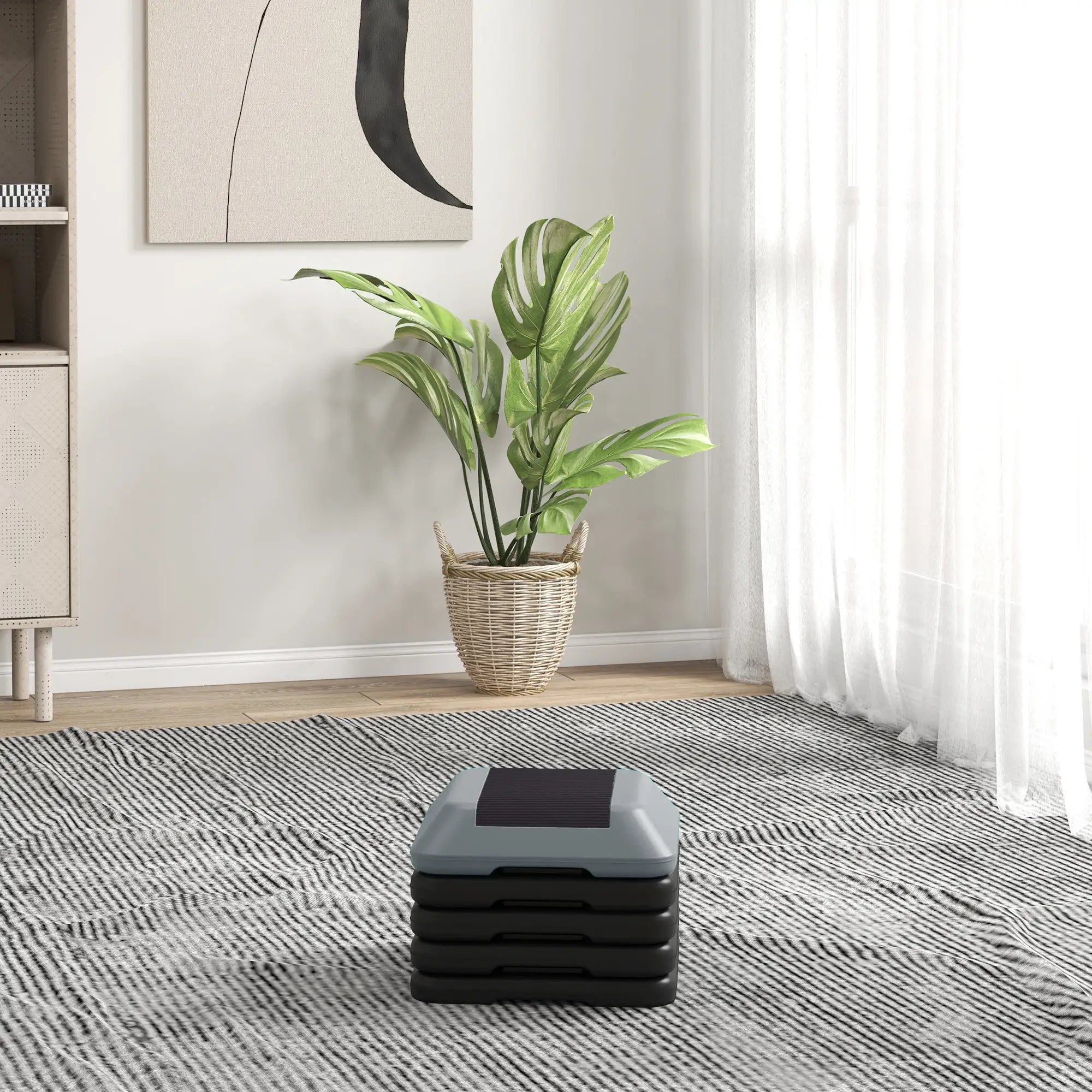 5-Level Adjustable Stepper, Aerobic Step Platform, 4