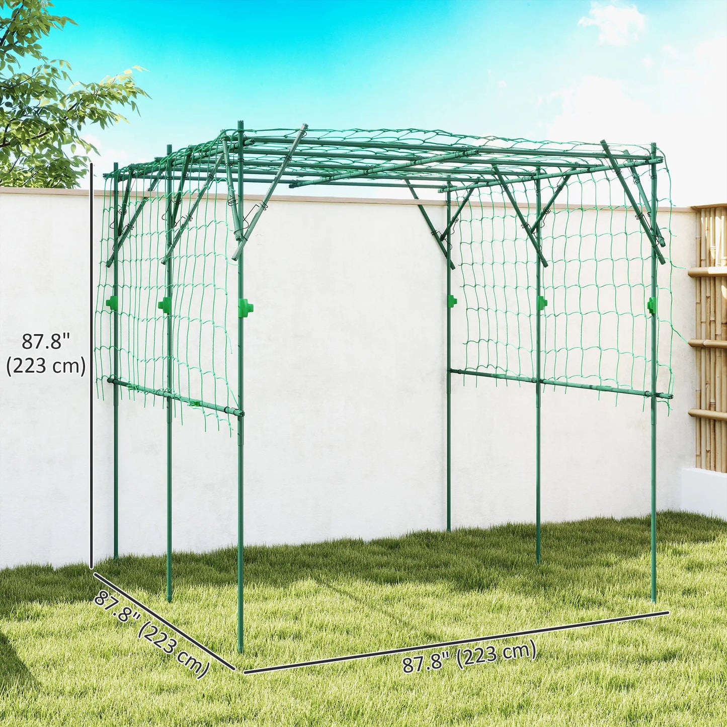 7.3 FT Tall Metal Garden Arch Trellis, For Climbing Plants, Green Plant Stands at Gallery Canada