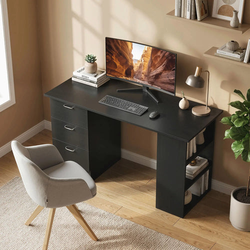 Computer Desk With Shelves And Drawers, 47