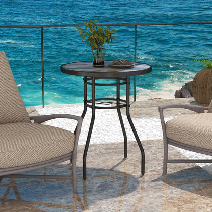 23.6" Round Patio Table, Outdoor Side Table, Multicolour Patio Side Tables at Gallery Canada