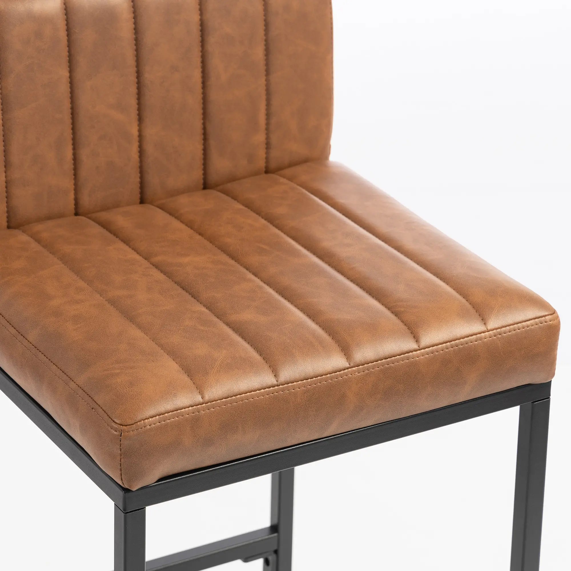 Retro Padded Counter Height Bar Stools, Set of 2, Brown Bar Stools at Gallery Canada