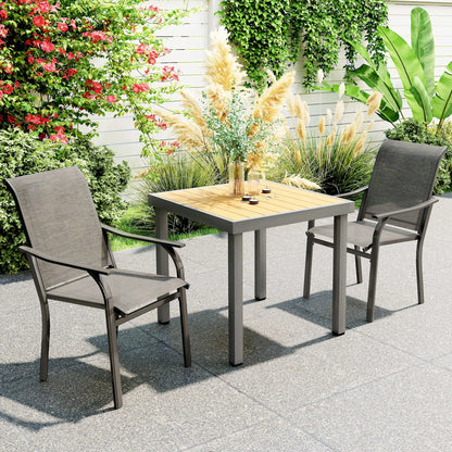 Patio Chairs Set of 2, High Backrest, for Backyard, Garden, Brown Bistro Sets at Gallery Canada