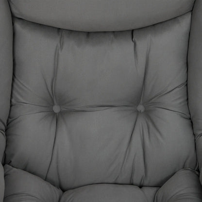 Lazy Chair With Ottoman, Peach Skin Fabric, Dark Grey Accent Chairs at Gallery Canada