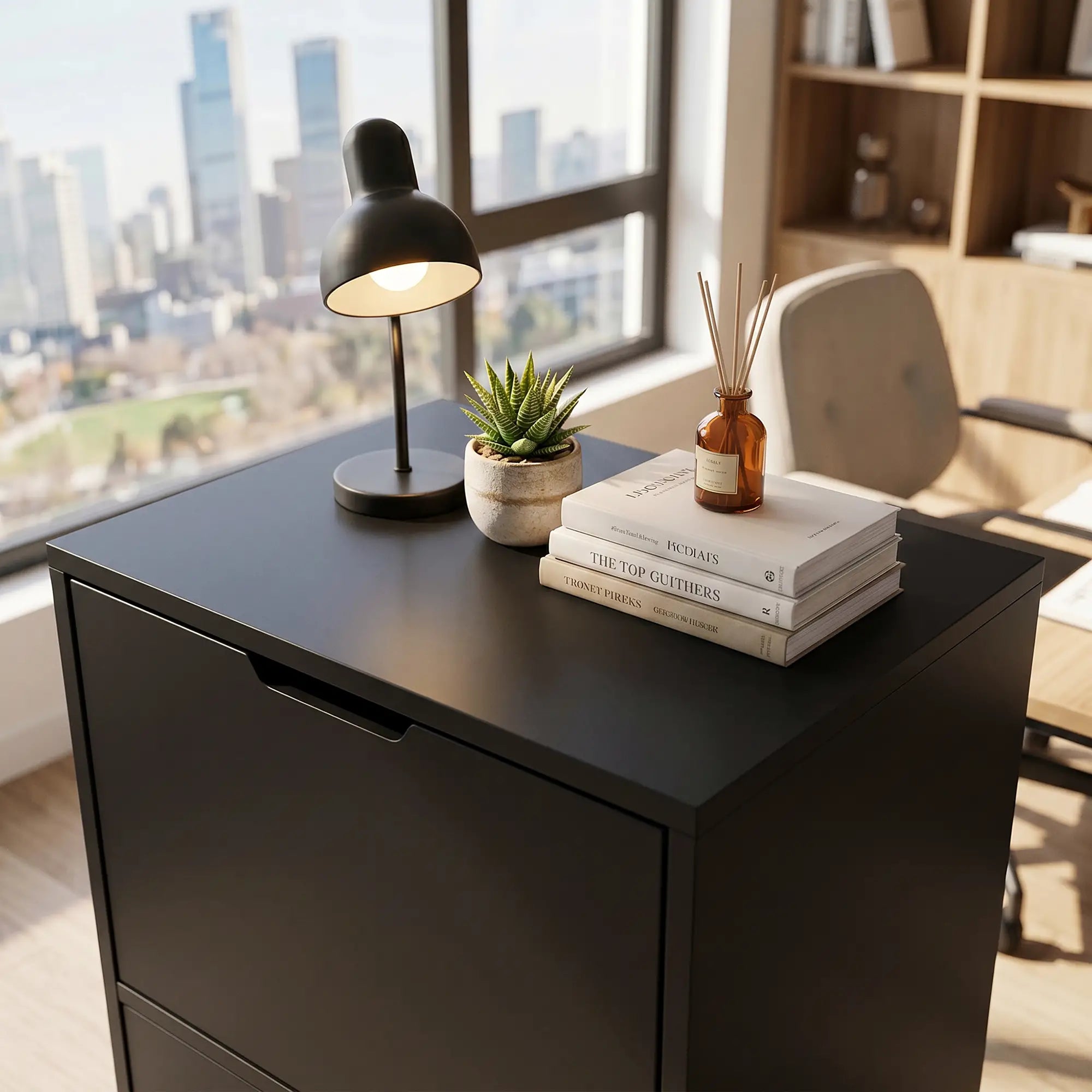 Mobile File Cabinet With 5 Drawers, Black, Black Office Cabinets & Cupboards at Gallery Canada