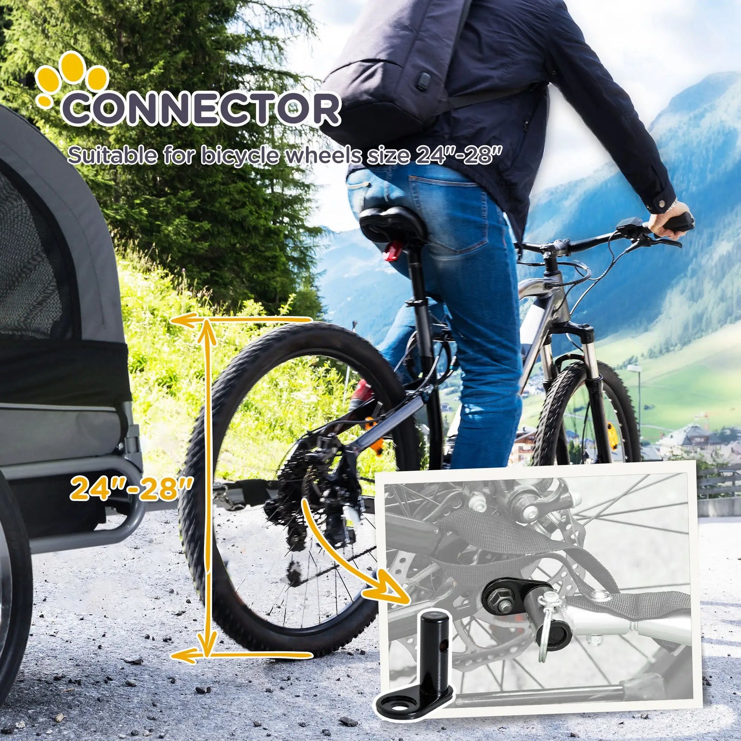 Dog Bike Trailer, Foldable, For Small Medium Dogs, Grey Dog Bike Trailers & Strollers at Gallery Canada