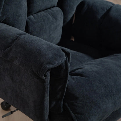 Ergonomic Desk Chair with Footrest, Adjustable Backrest, Lumbar Support, Black Executive & Manager Chairs at Gallery Canada