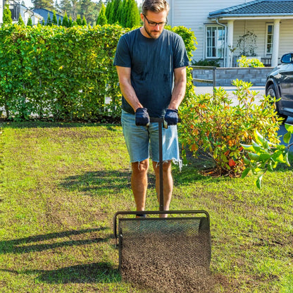 24 Inch Compost Spreader, Adjustable Handle 24.4/26.4 Inch, Black Garden Accessories at Gallery Canada