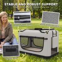 Soft Sided Pet Carrier Bag for Extra Large Dogs, Light Grey Dog Bike Trailers & Strollers at Gallery Canada