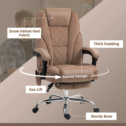 Massage Office Chair, Reclining Computer Chair, Adjustable Height, Brown Massage Chairs at Gallery Canada