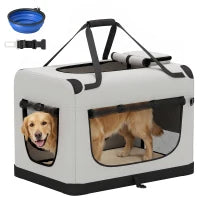 Soft Sided Pet Carrier Bag for Extra Large Dogs, Light Grey Dog Bike Trailers & Strollers at Gallery Canada