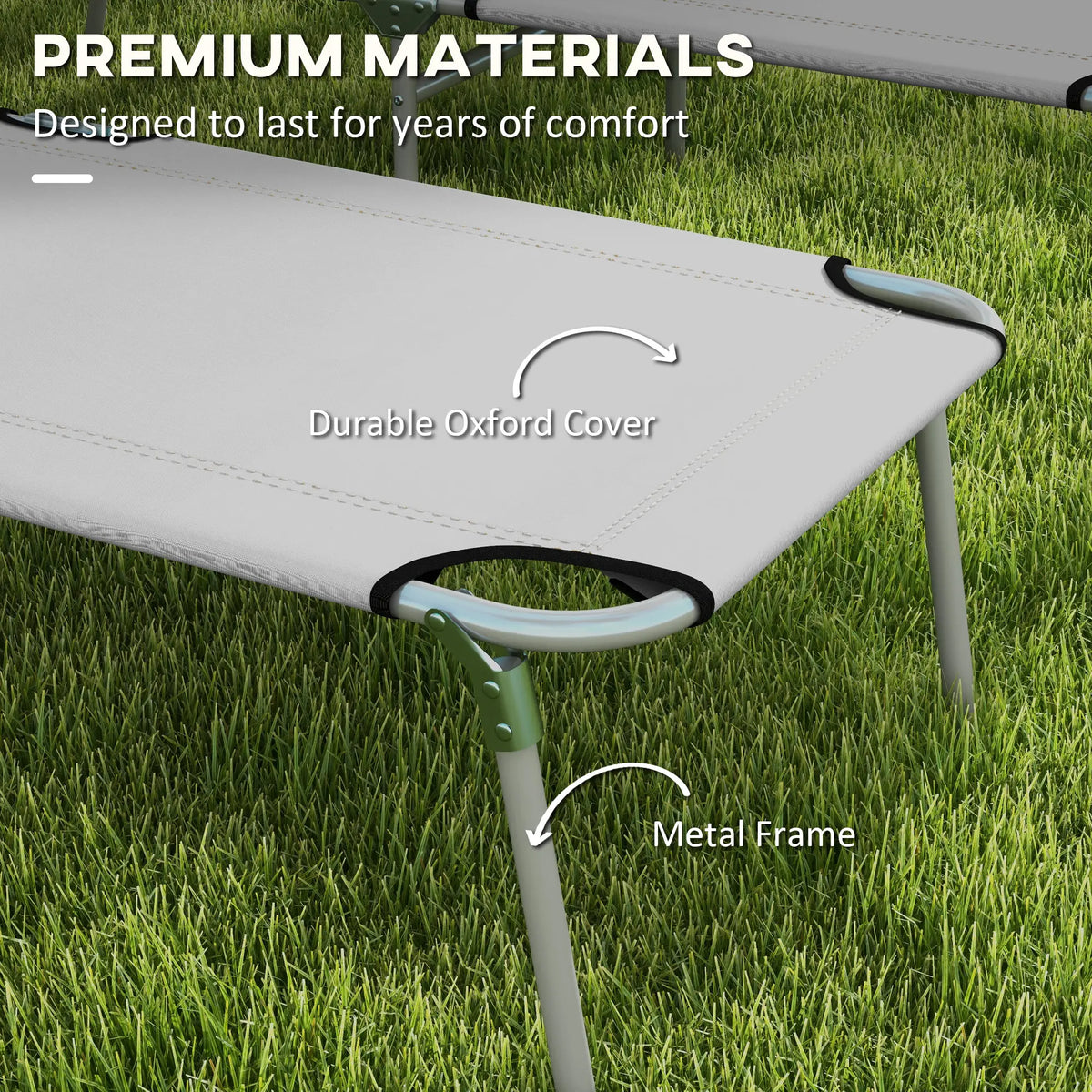 Outdoor Lounge Chair, Adjustable Folding Chaise With Sun Shade, Light Grey Lounger Chairs at Gallery Canada